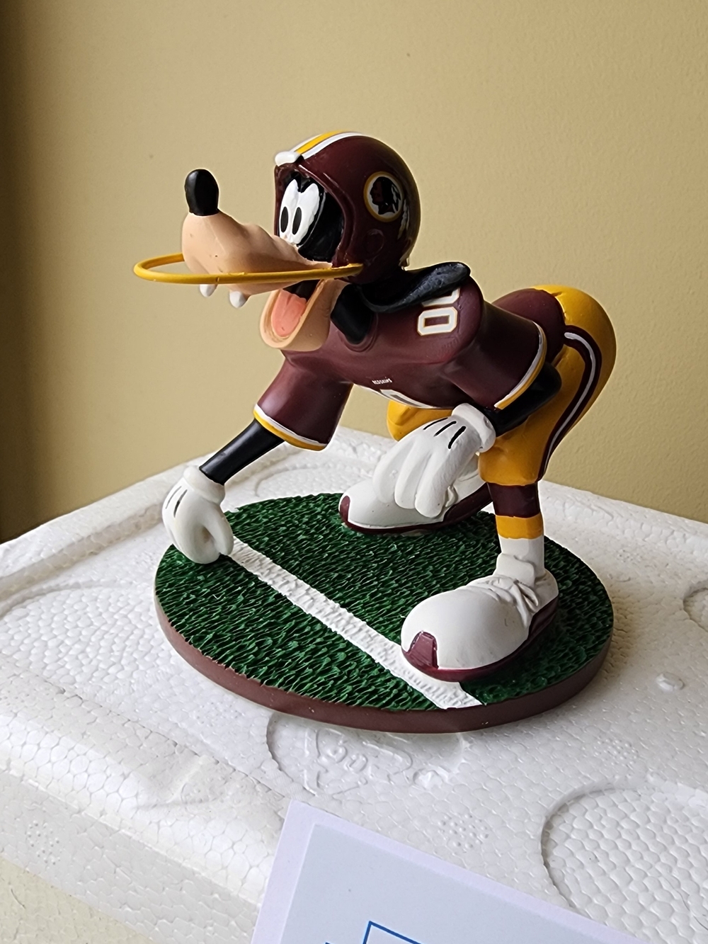 "Hold the Line" Washington Redskins Goofy Football Player Home Art Sculpture